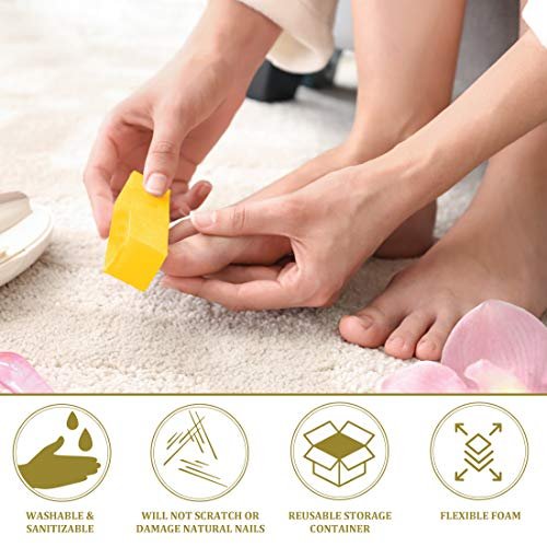ForPro Professional Collection Ultra Gold Buffing Block, 240 Grit, 4-Sided Nail Buffer for Manicure & Pedicure, 3.75" L x 1" W x 1" H, 20-Pack - görsel 6