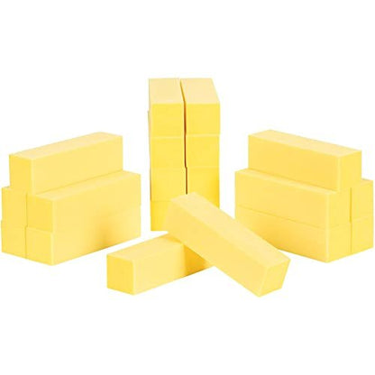 ForPro Professional Collection Ultra Gold Buffing Block, 240 Grit, 4-Sided Nail Buffer for Manicure & Pedicure, 3.75" L x 1" W x 1" H, 20-Pack
