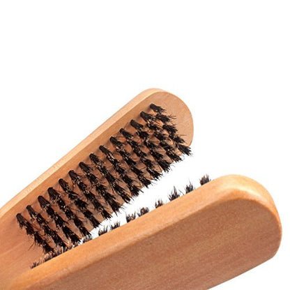 Amariver DIY Salon Hairdressing Wooden Anti-static Dual-Brush Comb – 1 Pack
