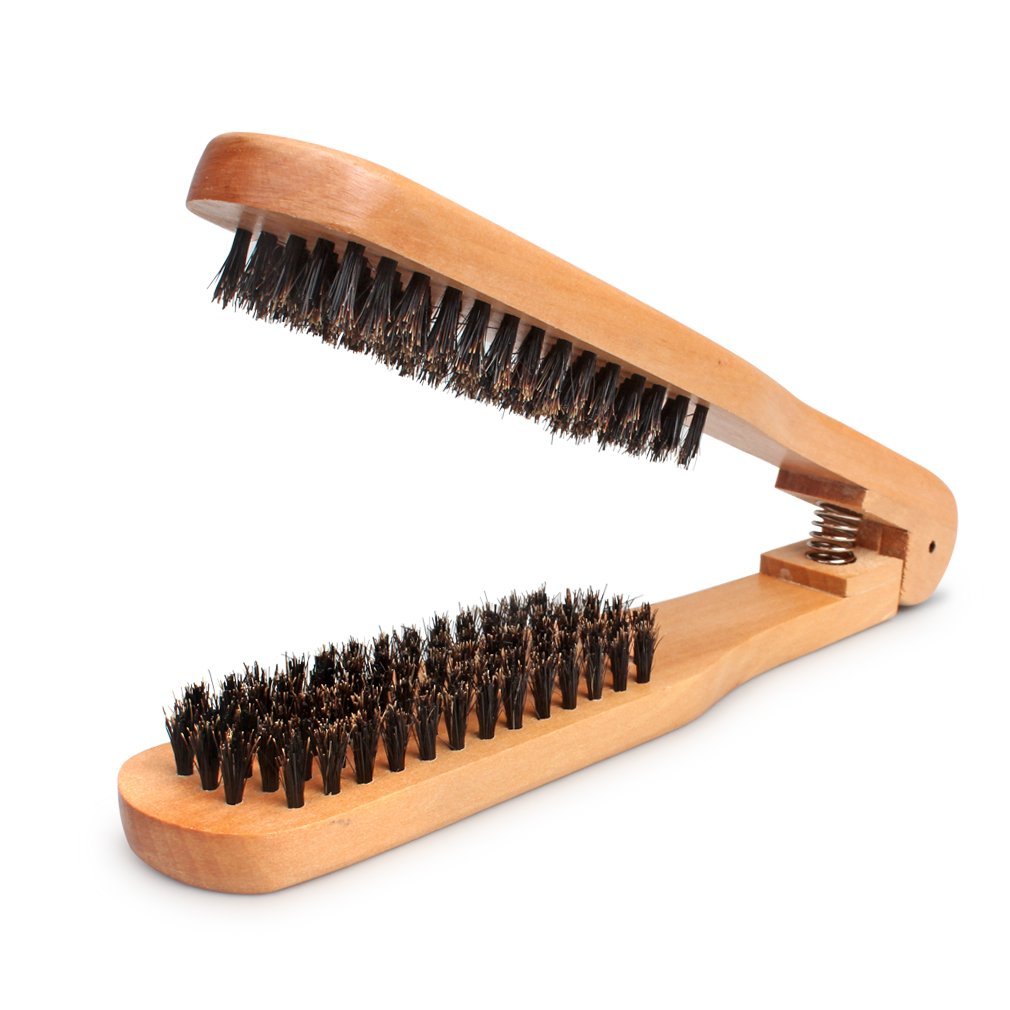 Amariver DIY Salon Hairdressing Wooden Anti-static Dual-Brush Comb – 1 Pack - görsel 1