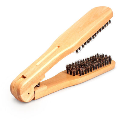 Amariver DIY Salon Hairdressing Wooden Anti-static Dual-Brush Comb – 1 Pack