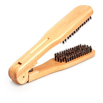 Amariver DIY Salon Hairdressing Wooden Anti-static Dual-Brush Comb – 1 Pack
