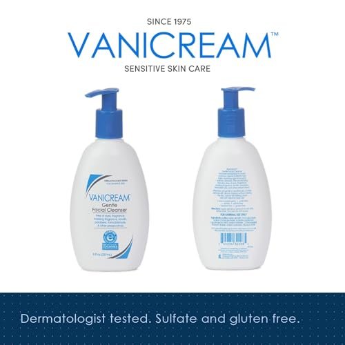 Vanicream Gentle Facial Cleanser – 8 Fl Oz (Pack of 2) – Non-Comedogenic, Fragrance-Free, Sensitive Skin Avelisse