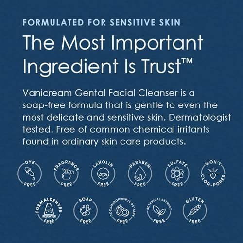 Vanicream Gentle Facial Cleanser – 8 Fl Oz (Pack of 2) – Non-Comedogenic, Fragrance-Free, Sensitive Skin Avelisse