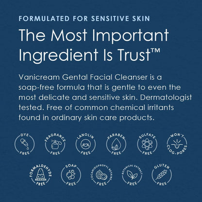 Vanicream Gentle Facial Cleanser – 8 Fl Oz (Pack of 2) – Non-Comedogenic, Fragrance-Free, Sensitive Skin Avelisse