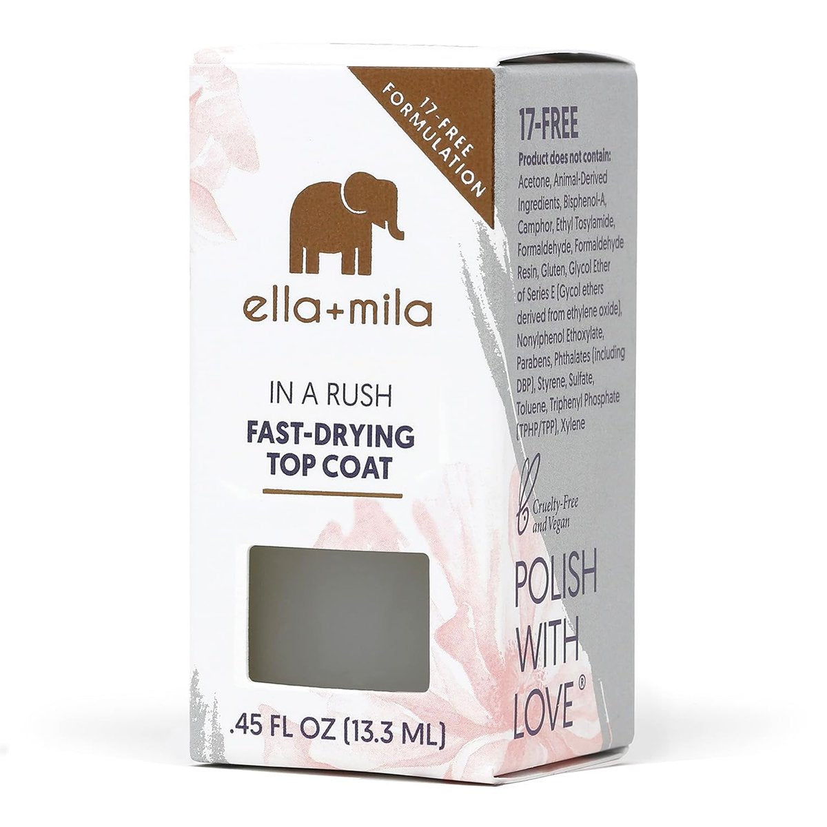 ella+mila Fast Dry Top Coat – Quick Dry Nail Polish Top Coat for High Shine & Long Lasting Wear – Clear Protective Layer - görsel 15