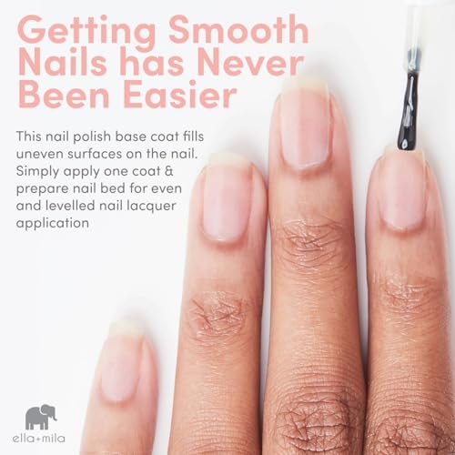 ella+mila Ridge Filler Base Coat Nail Polish – Smoothing Nail Treatment & Long-Lasting Ridge Filler, Nourishing Clear Polish for Natural Fingernails (0.45 fl oz) - görsel 12