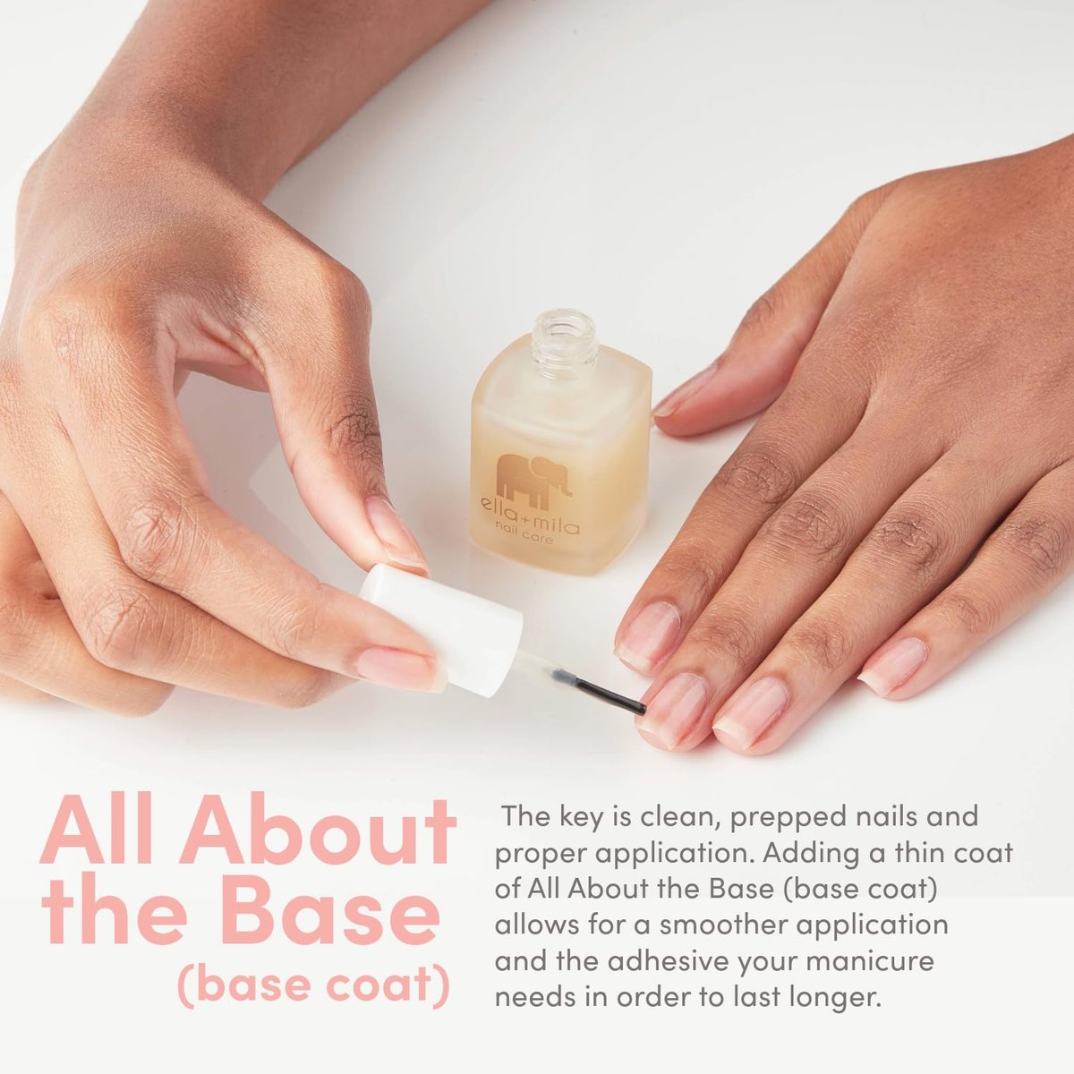 ella+mila Ridge Filler Base Coat Nail Polish – Smoothing Nail Treatment & Long-Lasting Ridge Filler, Nourishing Clear Polish for Natural Fingernails (0.45 fl oz) - görsel 13