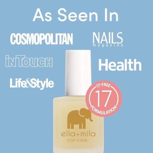 ella+mila Ridge Filler Base Coat Nail Polish – Smoothing Nail Treatment & Long-Lasting Ridge Filler, Nourishing Clear Polish for Natural Fingernails (0.45 fl oz) - görsel 4