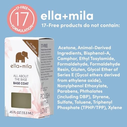 ella+mila Ridge Filler Base Coat Nail Polish – Smoothing Nail Treatment & Long-Lasting Ridge Filler, Nourishing Clear Polish for Natural Fingernails (0.45 fl oz) - görsel 10