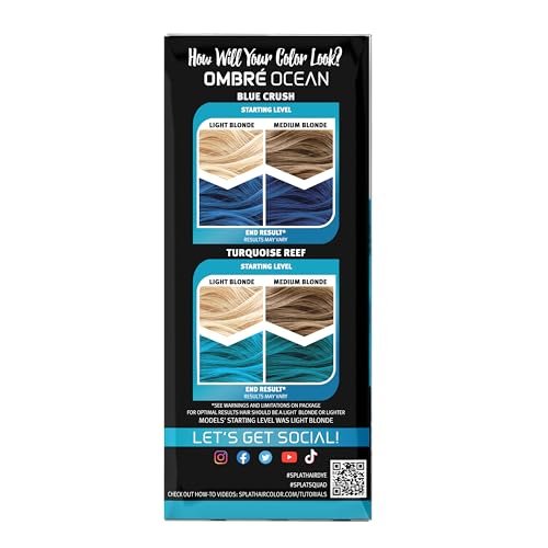 Splat 30 Wash Semi-Permanent Hair Color Kit - Ombre Ocean (1 Application) - görsel 4