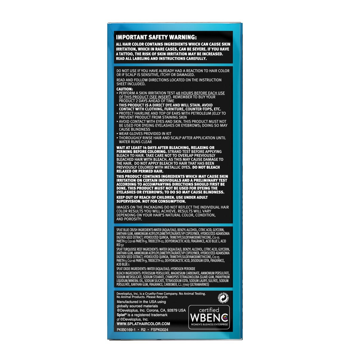 Splat 30 Wash Semi-Permanent Hair Color Kit - Ombre Ocean (1 Application) - görsel 5