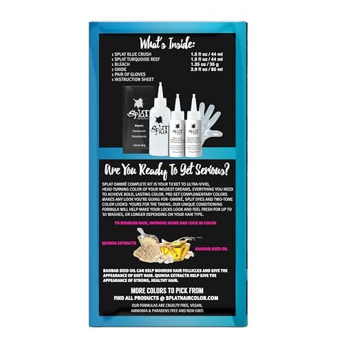 Splat 30 Wash Semi-Permanent Hair Color Kit - Ombre Ocean (1 Application) - görsel 8
