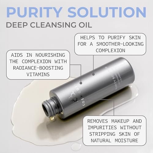 COSMEDIX Purity Solution Cleansing Oil – 2-in-1 Makeup Remover & Hydrating Facial Wash for Glowing Skin | 3.3 fl oz Avelisse