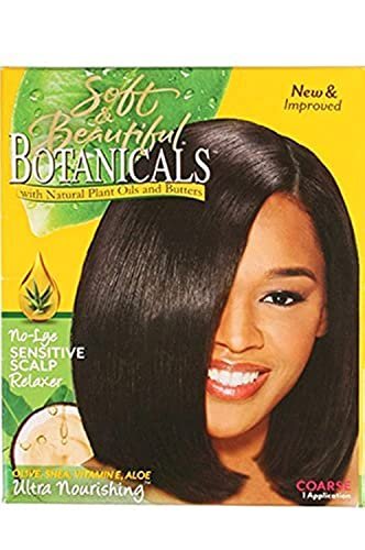 Soft & Beautiful Botanicals No-Lye Sensitive Scalp Relaxer for Coarse Hair - 1 Application Avelisse