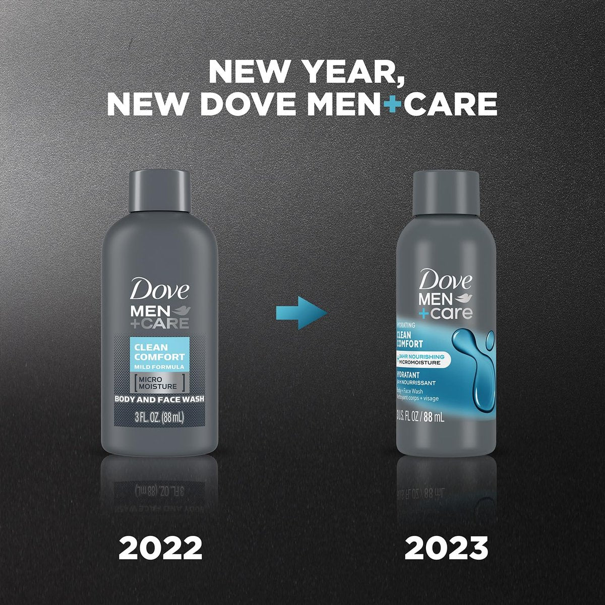 Dove Men+ Care Body + Face Wash, Clean Comfort 6-Pack – Hydrating Shower Gel for Healthy, Smooth Skin, 3 oz Each Avelisse