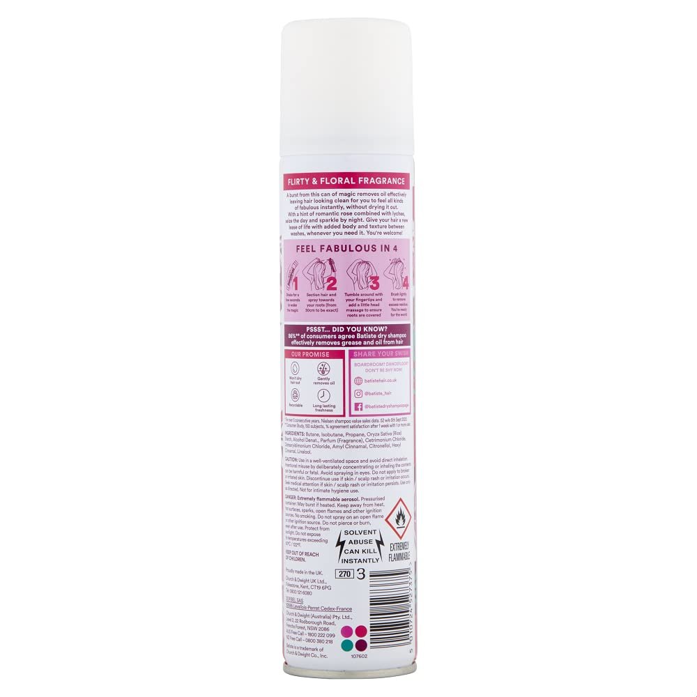 Batiste Dry Shampoo Blush Fragrance - 6.73 oz | Instant Refresh & Volume - görsel 3