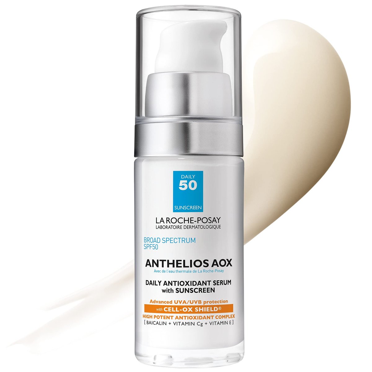 La Roche-Posay Anthelios AOX Daily Antioxidant Serum with SPF 50, Face Moisturizer with Sunscreen and Vitamin C & E, Oil Free Sunscreen for Sensitive Skin, 1 Fl Oz Avelisse