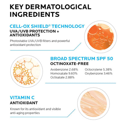 La Roche-Posay Anthelios AOX Daily Antioxidant Serum with SPF 50, Face Moisturizer with Sunscreen and Vitamin C & E, Oil Free Sunscreen for Sensitive Skin, 1 Fl Oz Avelisse
