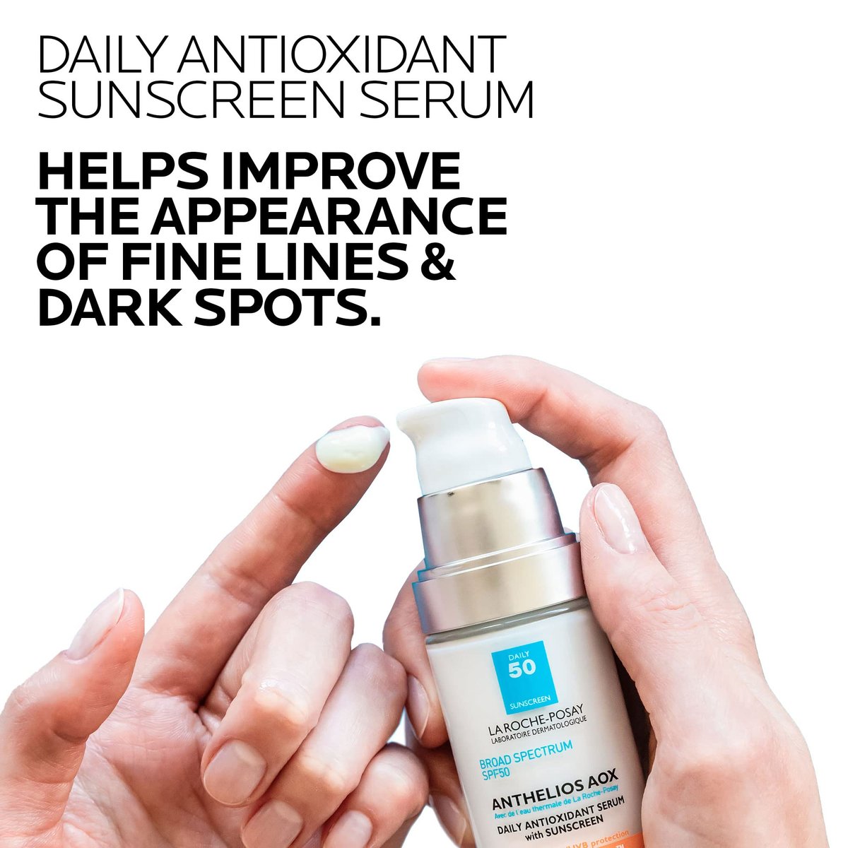 La Roche-Posay Anthelios AOX Daily Antioxidant Serum with SPF 50, Face Moisturizer with Sunscreen and Vitamin C & E, Oil Free Sunscreen for Sensitive Skin, 1 Fl Oz Avelisse