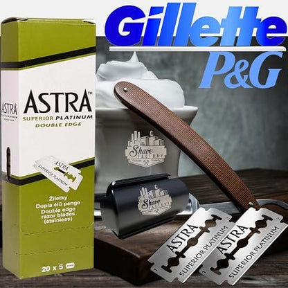 Astra Platinum Double Edge Safety Razor Blades – 50 Count (10 x 5) Premium Stainless Steel Blades