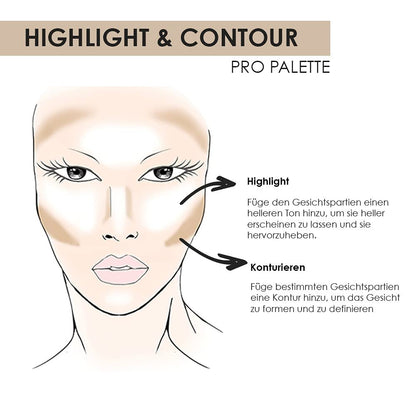 NYX Professional Makeup Highlight & Contour Pro Palette – 8 Shades for Face Sculpting & Glow Avelisse