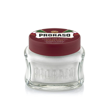 Proraso Pre Shave Conditioning Cream - Sandalwood Oil & Shea Butter - Moisturizing & Nourishing for Coarse or Hard Beards - Premium Italian Pre Shave Cream - 3.6 oz Avelisse