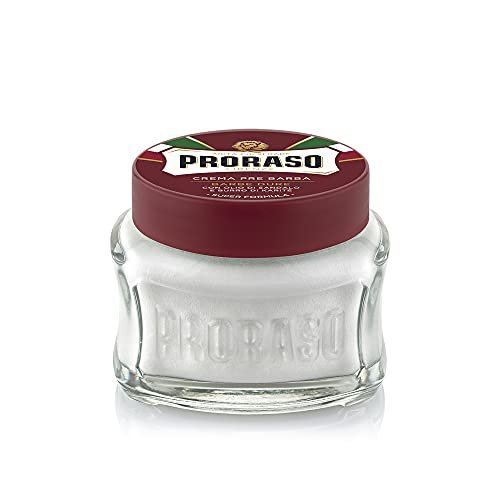 Proraso Pre Shave Conditioning Cream - Sandalwood Oil & Shea Butter - Moisturizing & Nourishing for Coarse or Hard Beards - Premium Italian Pre Shave Cream - 3.6 oz Avelisse