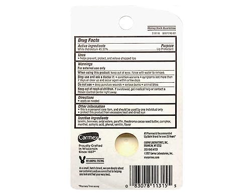Carmex Original Lip Balm Pot – 0.25 oz (Pack of 3), Classic Moisturizing Lip Care - görsel 6