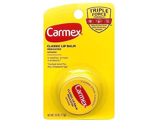 Carmex Original Lip Balm Pot – 0.25 oz (Pack of 3), Classic Moisturizing Lip Care - görsel 4
