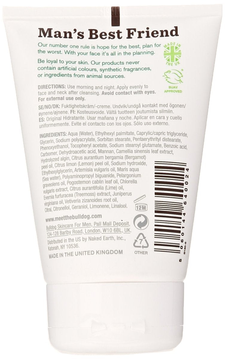 Bulldog Natural Skincare Original Moisturizer, 3.3 fl oz (Pack of 2) – For Men Avelisse