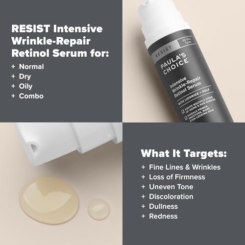 Paula's Choice RESIST Intensive Wrinkle-Repair Retinol Serum with Squalane, Vitamin C & E - Anti-Aging Treatment, 1 oz Avelisse