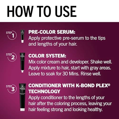 Schwarzkopf Keratin Permanent Hair Dye Cream 4.0 Cappuccino - Professional Gray Coverage with Bond Enforcing System - görsel 10