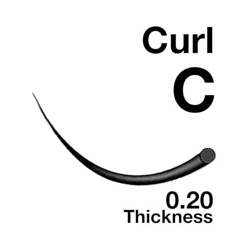 EMILYSTORES Eyelash Extensions 0.20mm Thickness C Curl 9mm Length Natural Looking Individual Volume Eyelashes for Lash Extensions (0.20, C, 9mm), Black - görsel 4