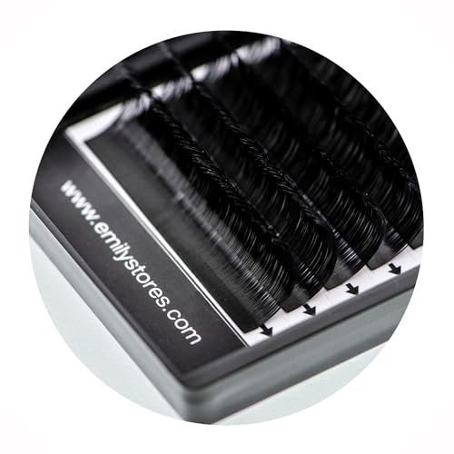 EMILYSTORES Eyelash Extensions 0.20mm Thickness C Curl 9mm Length Natural Looking Individual Volume Eyelashes for Lash Extensions (0.20, C, 9mm), Black - görsel 8
