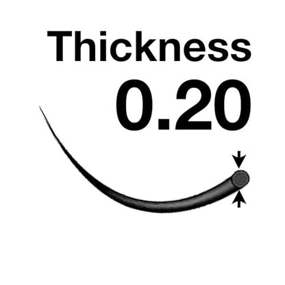 EMILYSTORES Eyelash Extensions 0.20mm Thickness C Curl 9mm Length Natural Looking Individual Volume Eyelashes for Lash Extensions (0.20, C, 9mm), Black