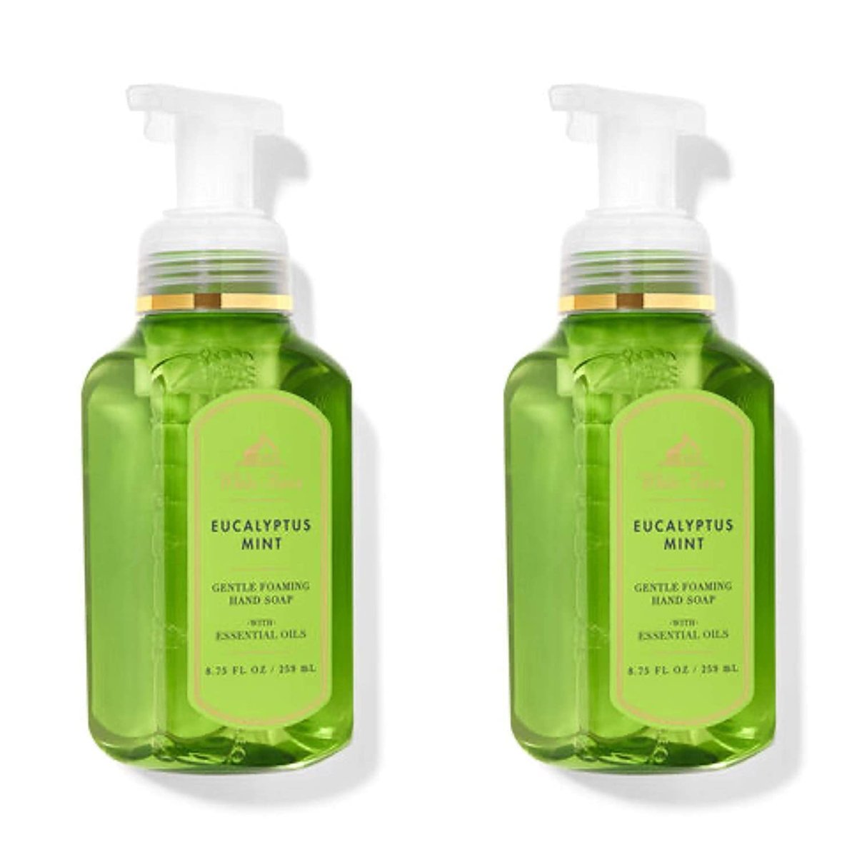 Bath and Body Works Eucalyptus Mint Gentle Foaming Hand Soap 8.75 oz (2-Pack) - Refreshing & Moisturizing Hand Wash Avelisse