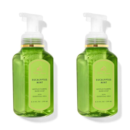 Bath and Body Works Eucalyptus Mint Gentle Foaming Hand Soap 8.75 oz (2-Pack) - Refreshing & Moisturizing Hand Wash Avelisse