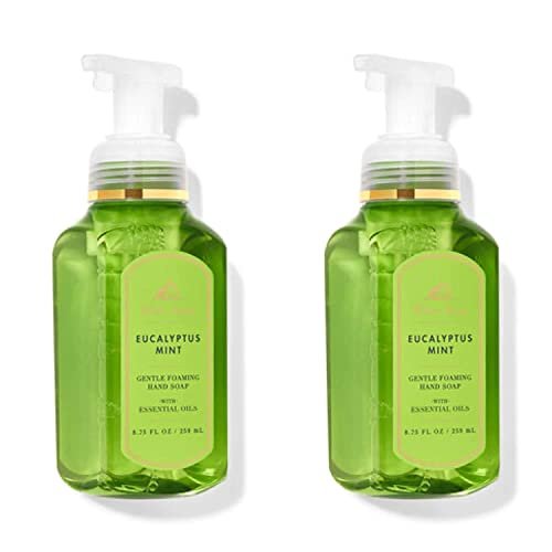 Bath and Body Works Eucalyptus Mint Gentle Foaming Hand Soap 8.75 oz (2-Pack) - Refreshing & Moisturizing Hand Wash Avelisse