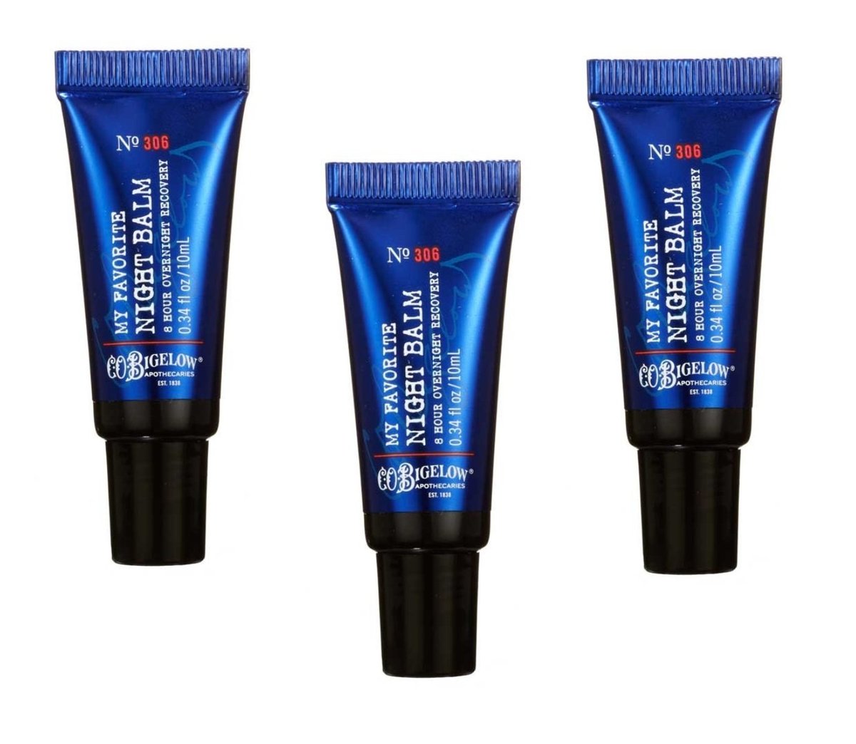 C.O. Bigelow My Favorite Night Balm No 306 - 3-Pack (0.34 oz Each) - Intensive Night Moisturizer Avelisse