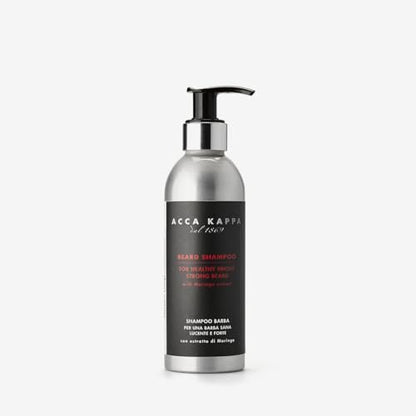 Acca Kappa Barber Shop Collection Beard Shampoo – Purifying Daily Cleanser with Moringa and Argan Oil, 6.76 Fl Oz