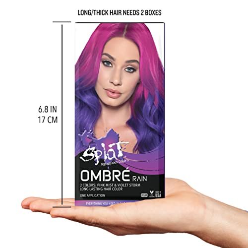 Splat Ombre Rain Complete Kit - Blue & Purple Semi-Permanent Hair Color - Vegan & Cruelty-Free - görsel 8