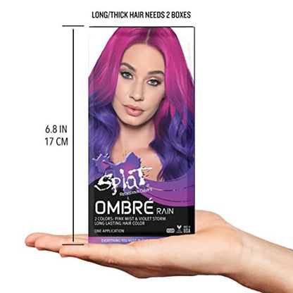 Splat Ombre Rain Complete Kit - Blue & Purple Semi-Permanent Hair Color - Vegan & Cruelty-Free