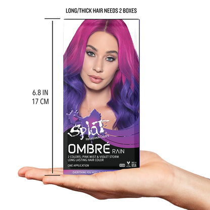 Splat Ombre Rain Complete Kit - Blue & Purple Semi-Permanent Hair Color - Vegan & Cruelty-Free