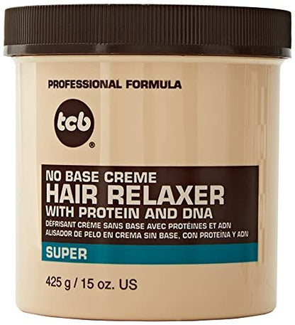 TCB No Base Creme Hair Relaxer with Protein and DNA - Super Strength 15 oz
