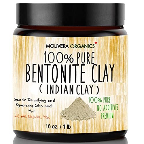 Molivera Organics Premium 1 lb Bentonite Clay - Pure Natural Detoxifying Clay for Face Masks, Hair Care & More - Best Healing Clay - USA Made - görsel 2