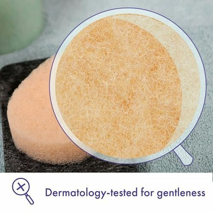Buf-Puf Gentle Facial Sponge - Dermatologist Developed, Silicone Exfoliating Sponge for Deep Cleansing, Removes Dirt & Makeup, Reusable, 3 Pack Avelisse