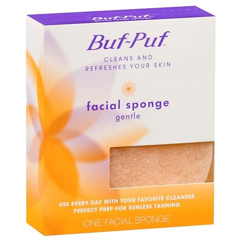 Buf-Puf Gentle Facial Sponge - Dermatologist Developed, Silicone Exfoliating Sponge for Deep Cleansing, Removes Dirt & Makeup, Reusable, 3 Pack Avelisse