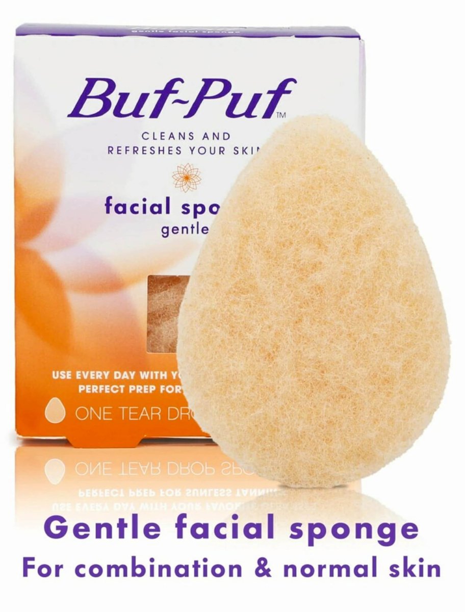 Buf-Puf Gentle Facial Sponge - Dermatologist Developed, Silicone Exfoliating Sponge for Deep Cleansing, Removes Dirt & Makeup, Reusable, 3 Pack Avelisse