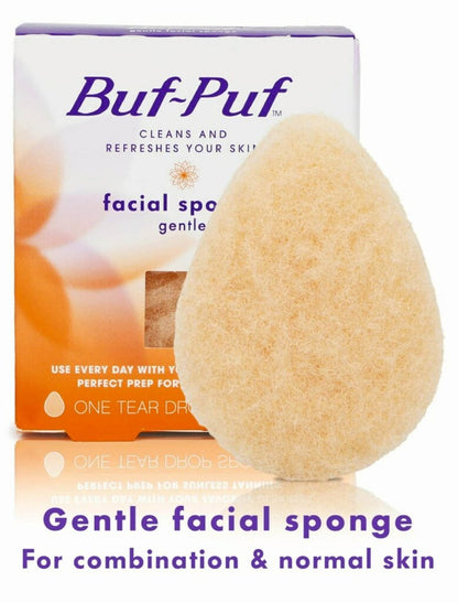 Buf-Puf Gentle Facial Sponge - Dermatologist Developed, Silicone Exfoliating Sponge for Deep Cleansing, Removes Dirt & Makeup, Reusable, 3 Pack Avelisse